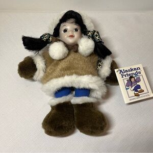 Alaskan Friends Genuine Native Style Doll 9" Arctic Circle Eskimo Girl Parka
